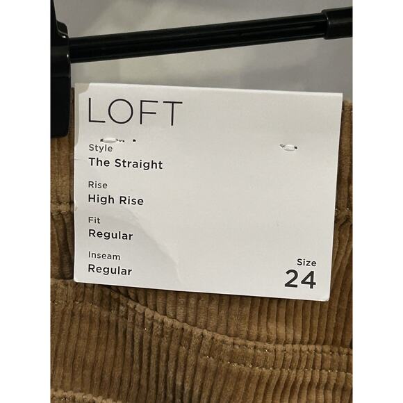 NWT Loft the Straight High Rise Corduroy Women's size 24/00 - Picture 5 of 5